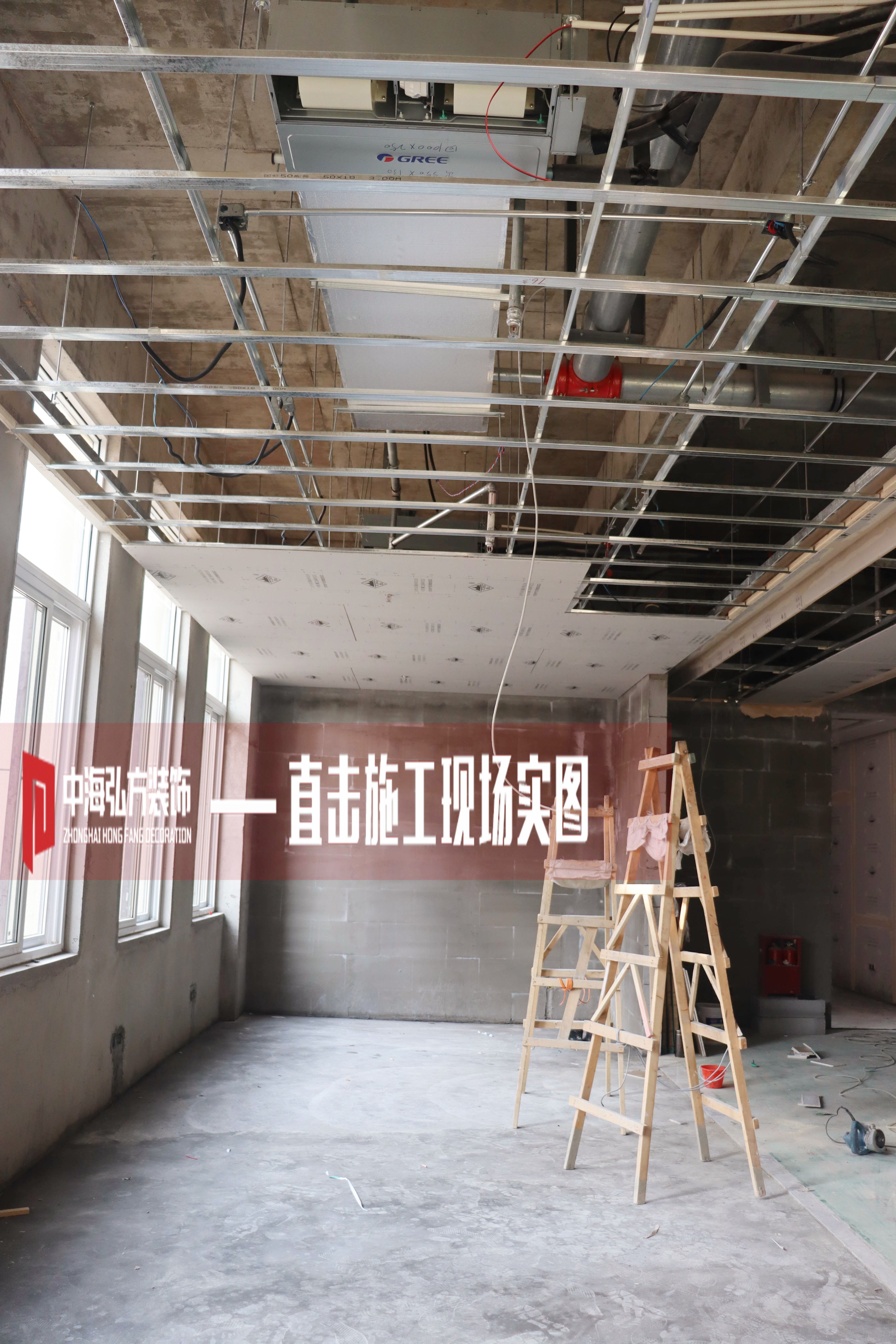 愚工智能辦公室裝修現場(chǎng)施工巡檢-二(圖9)